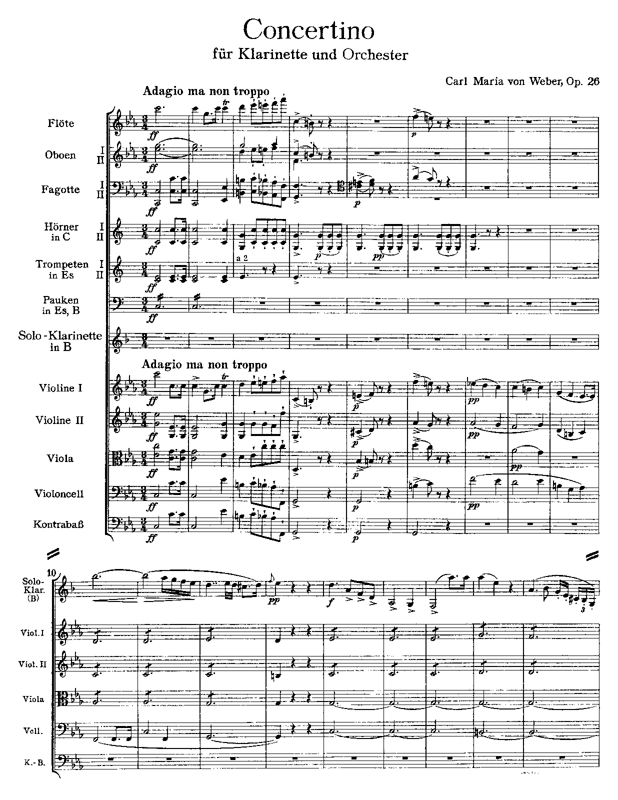 Concertino in E-flat major, Op.26