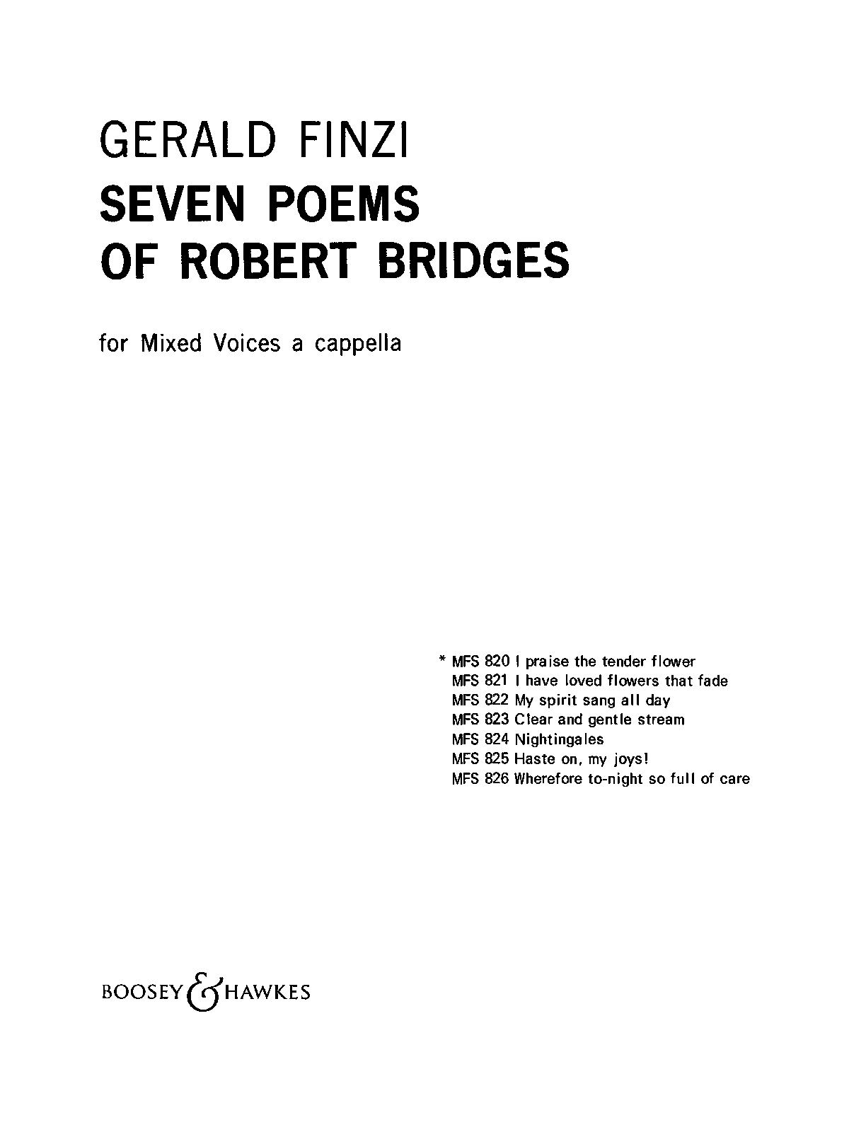 7 Poems of Robert Bridges, Op.17