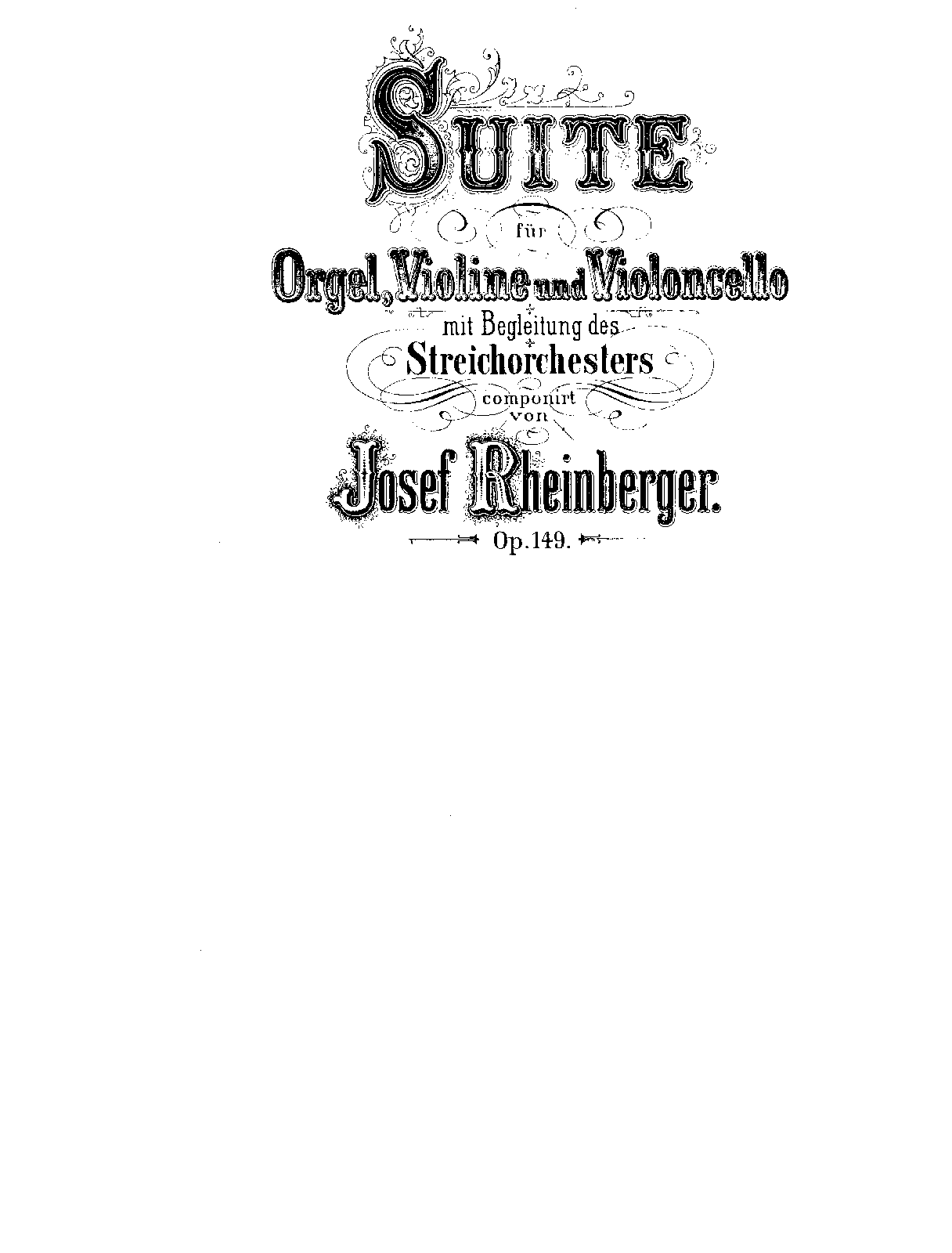 Suite for Organ Trio and Strings, Op.149