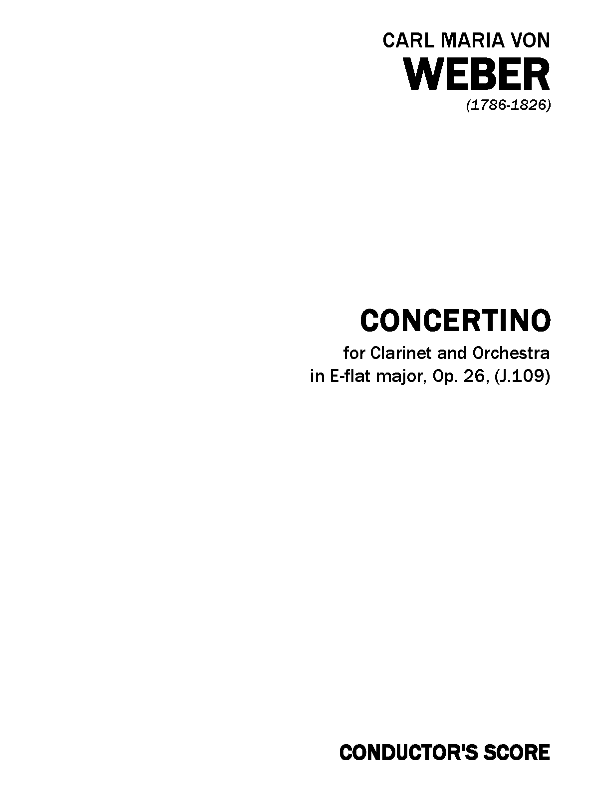 Concertino in E-flat major, Op.26