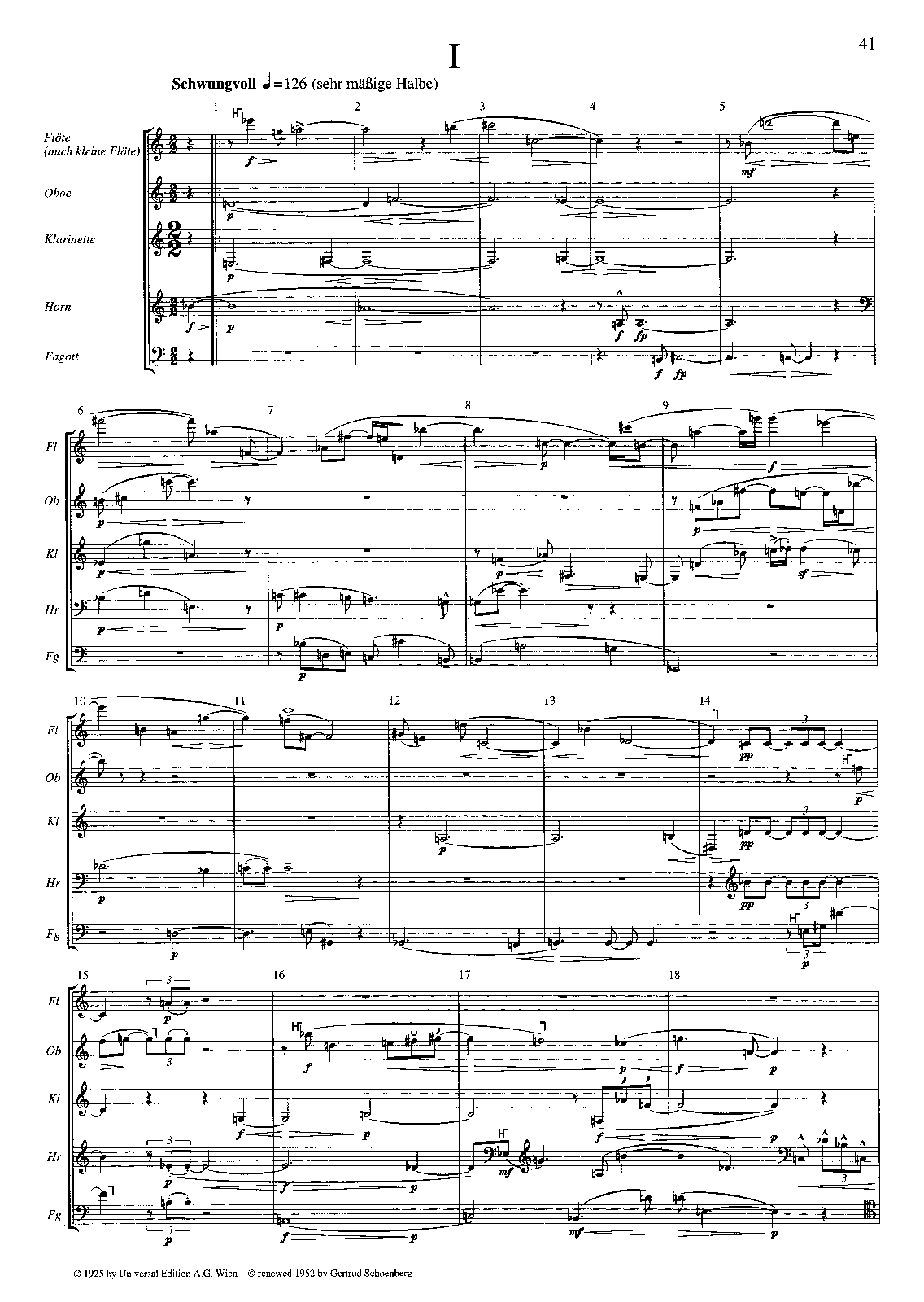 Wind Quintet, Op.26