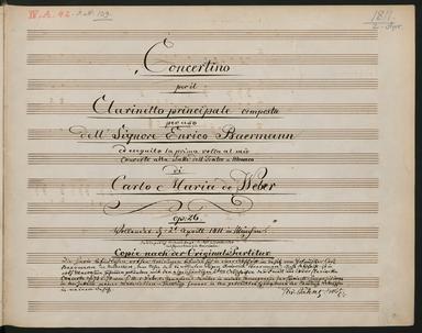Concertino in E-flat major, Op.26