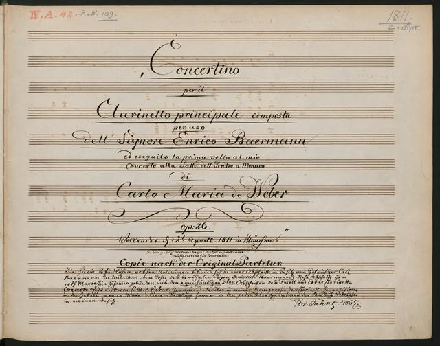 Concertino in E-flat major, Op.26