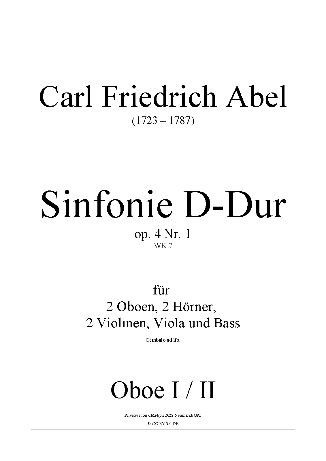 Symphony in D major, WK 7