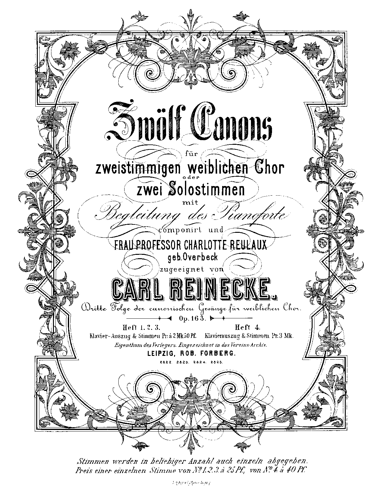 12 Canonische Gesänge, Op.163