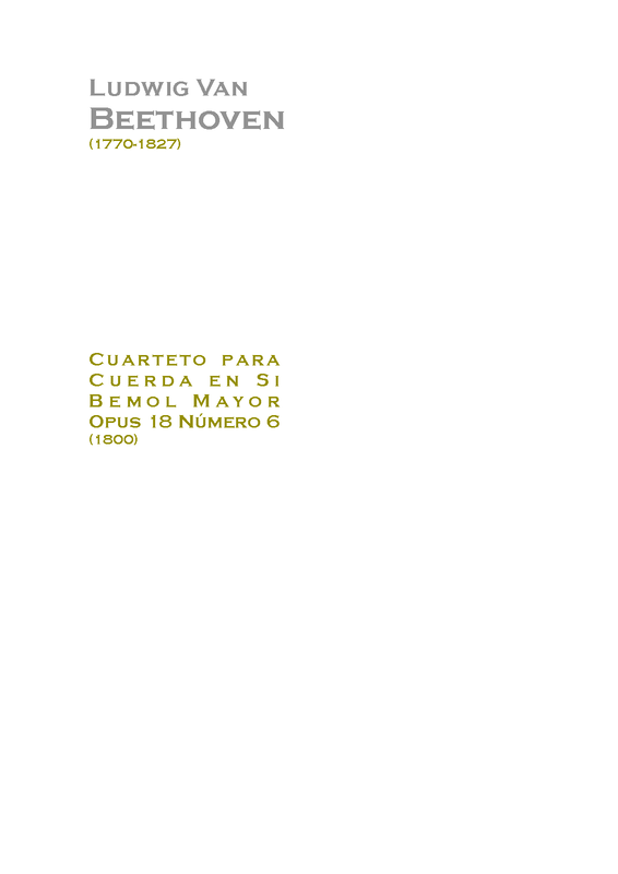 String Quartet No.6, Op.18 No.6