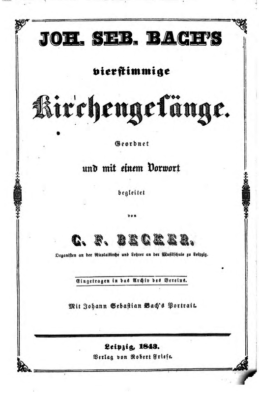 Chorale Harmonisations, BWV 1-438