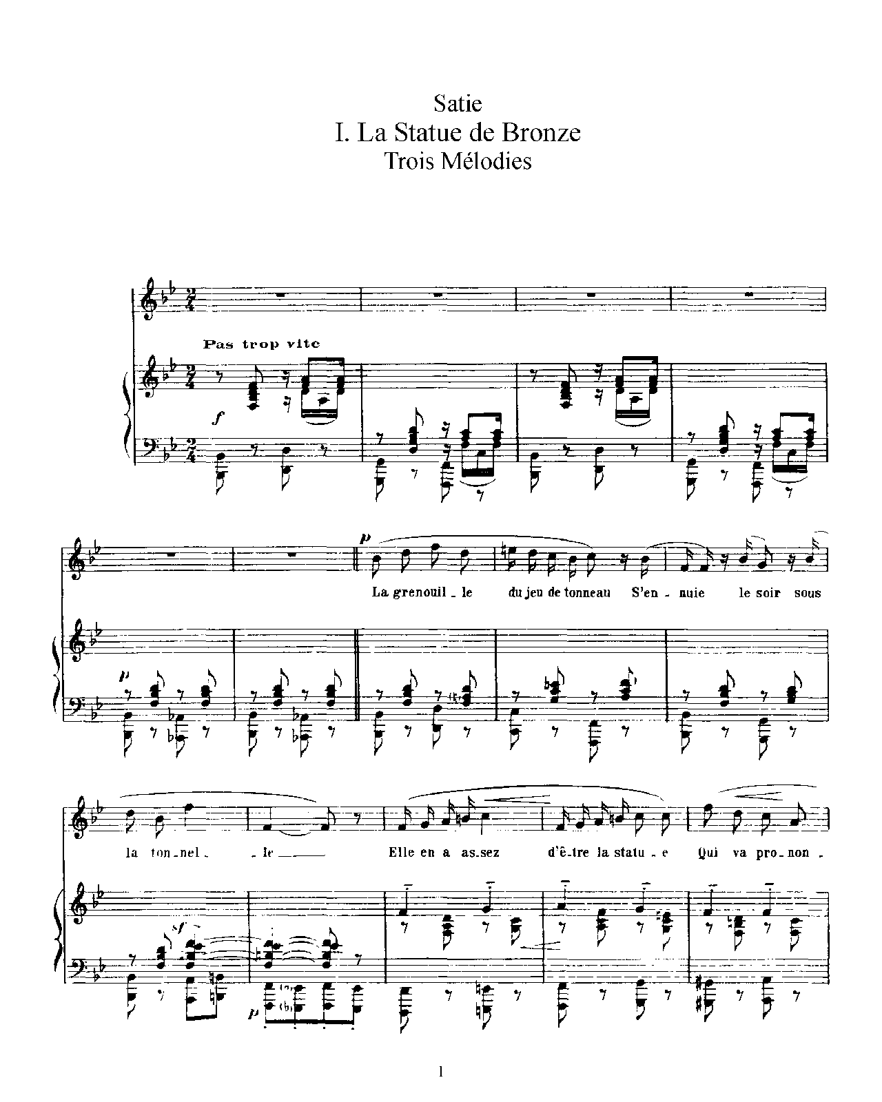 3 Mélodies, IES 34