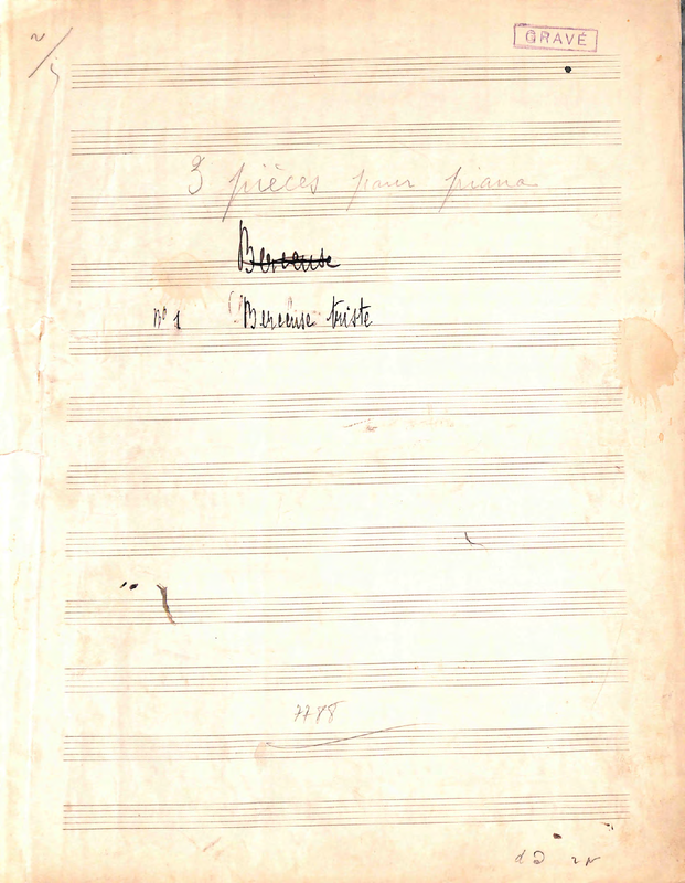 Berceuse triste, Op.118