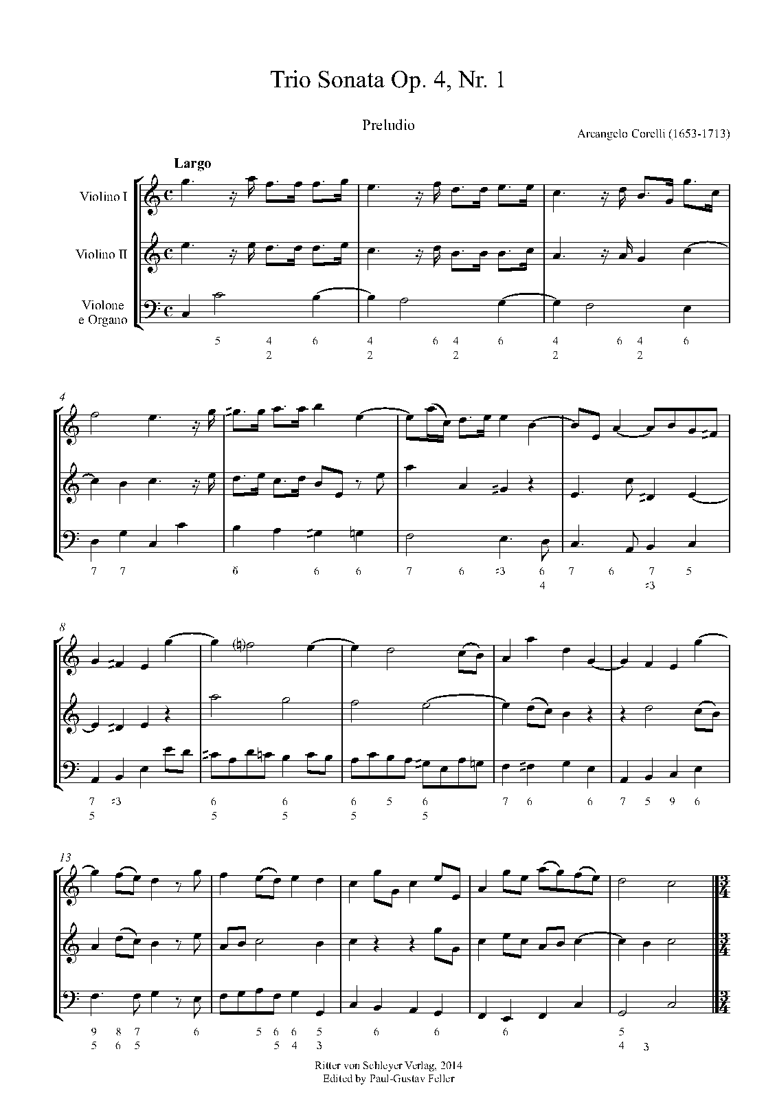 Trio Sonata in C major, Op.4 No.1