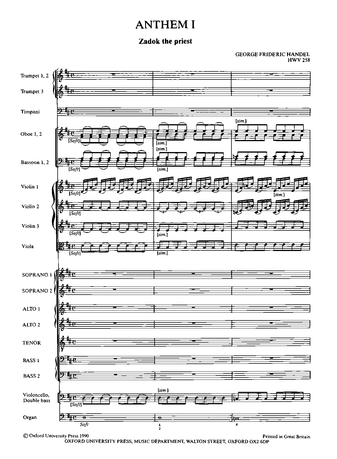 Coronation Anthems, HWV 258-261