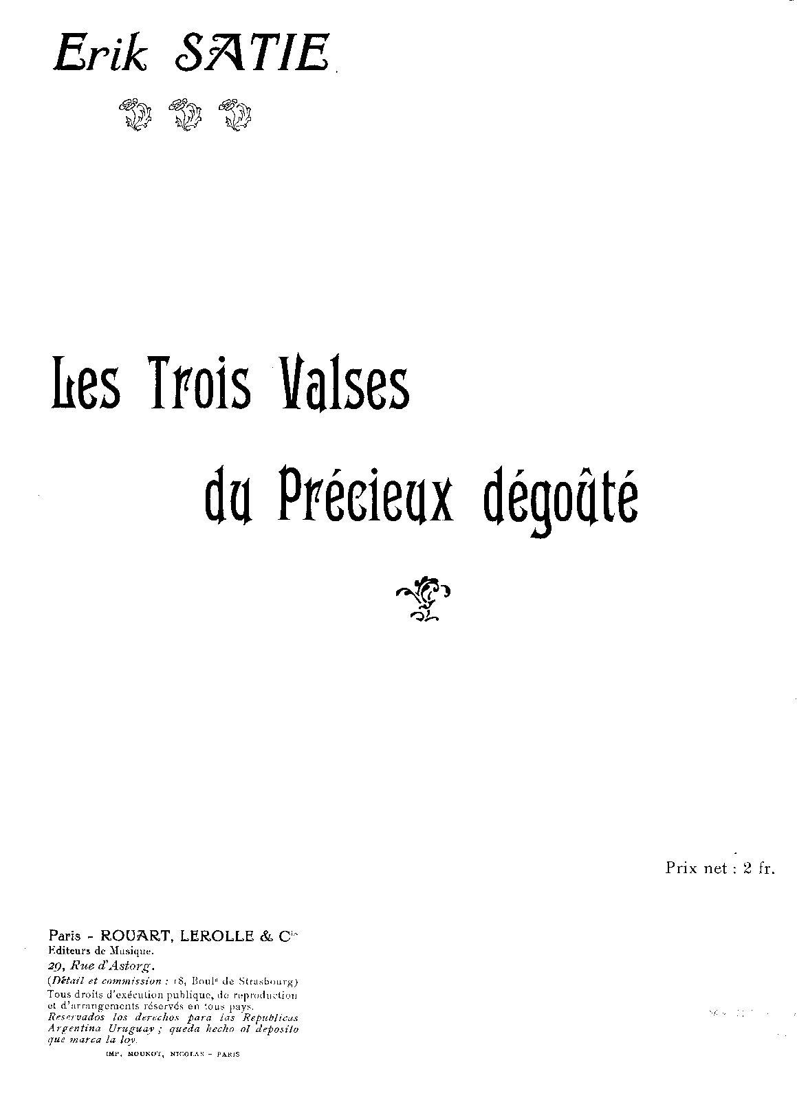3 Valses distinguées du précieux dégoûté