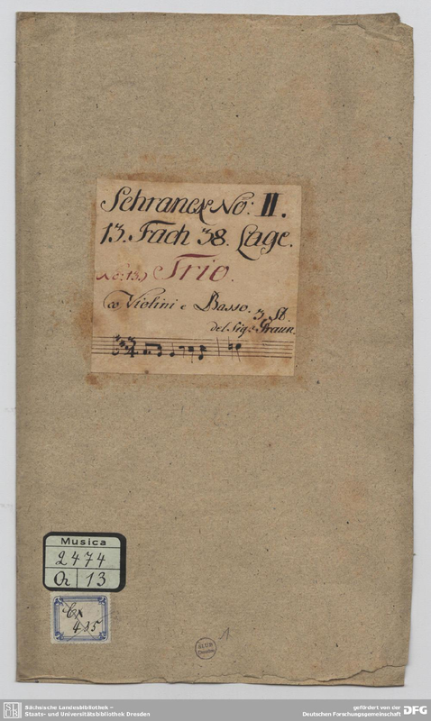 Trio Sonata in D major, GraunWV C:XV:80