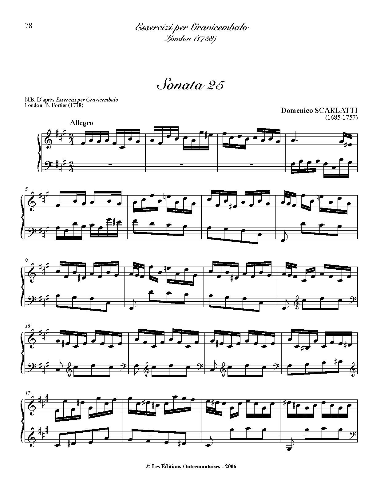 Keyboard Sonata in F-sharp minor, K.25