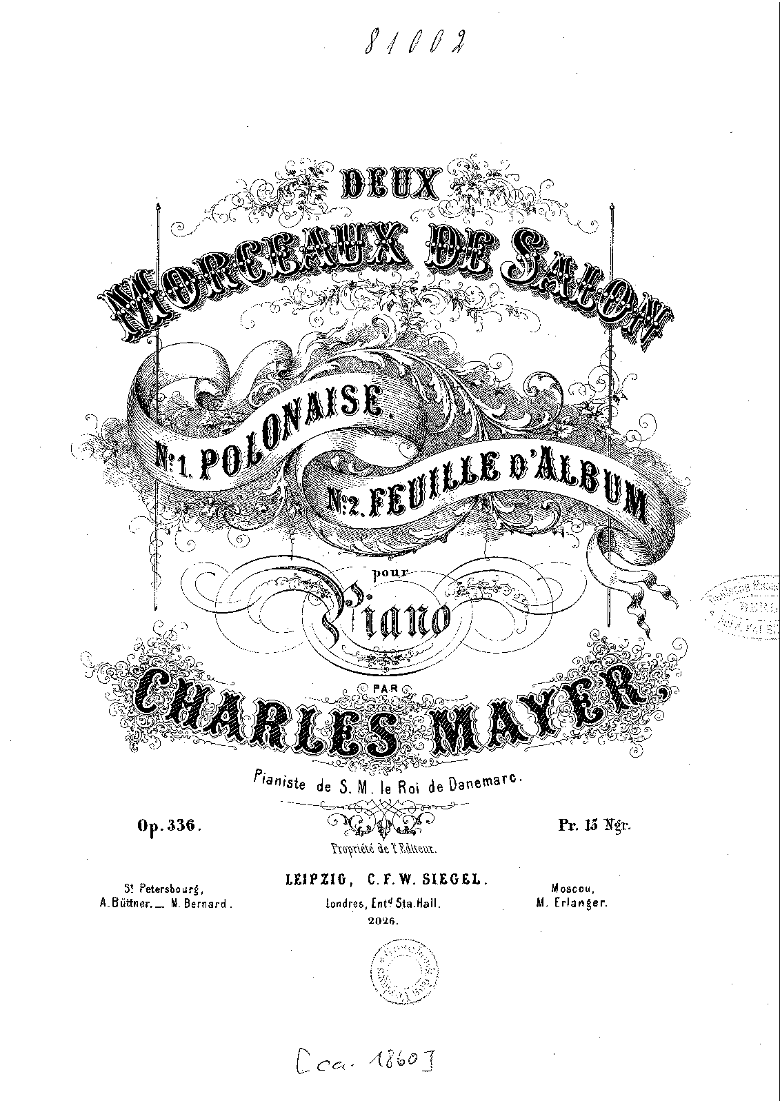 2 Morceaux de salon, Op.336