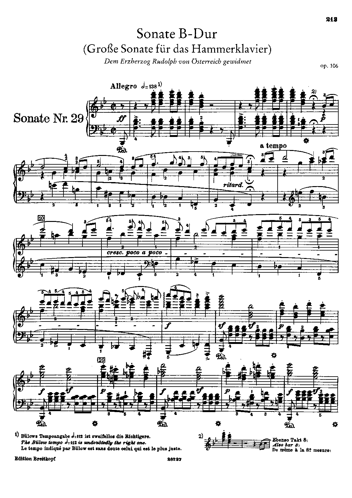 Piano Sonata No.29, Op.106