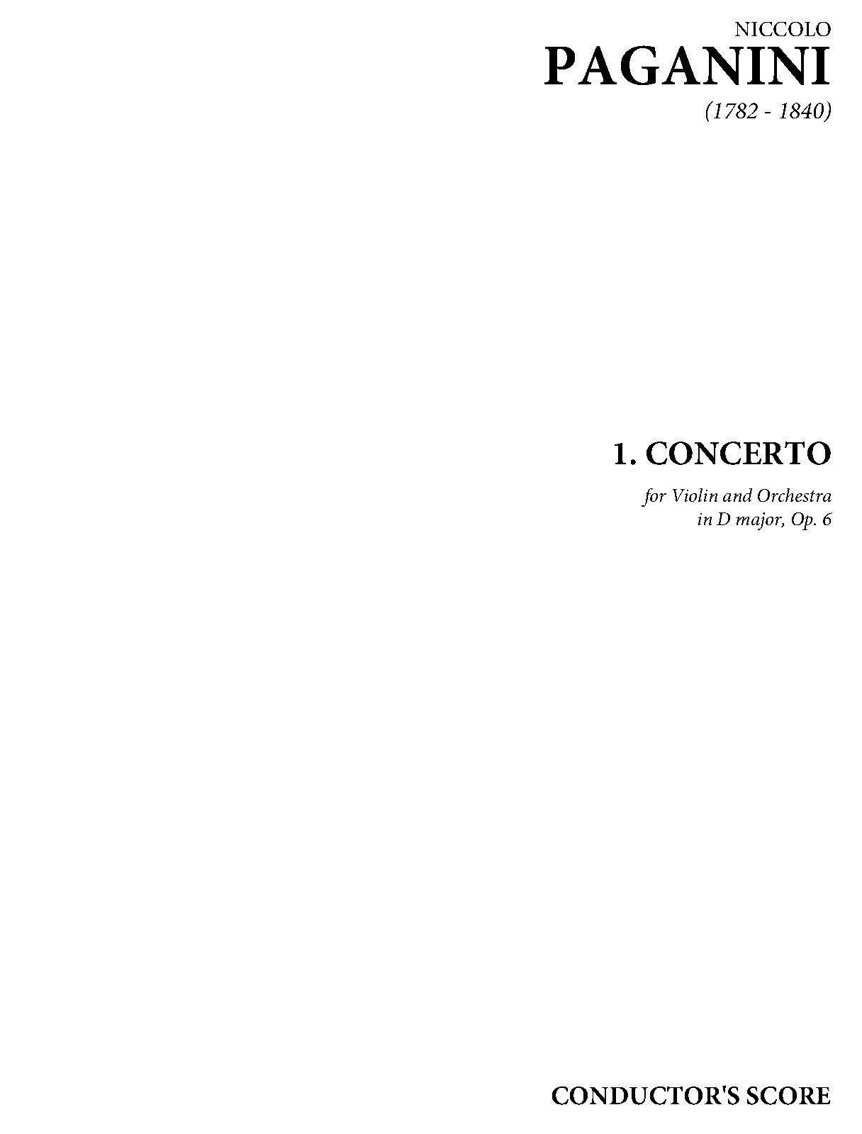 Violin Concerto No.1, Op.6