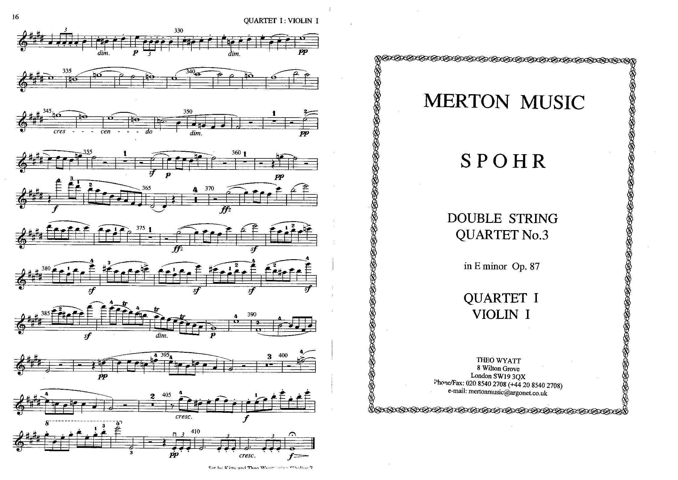 Double String Quartet No.3, Op.87