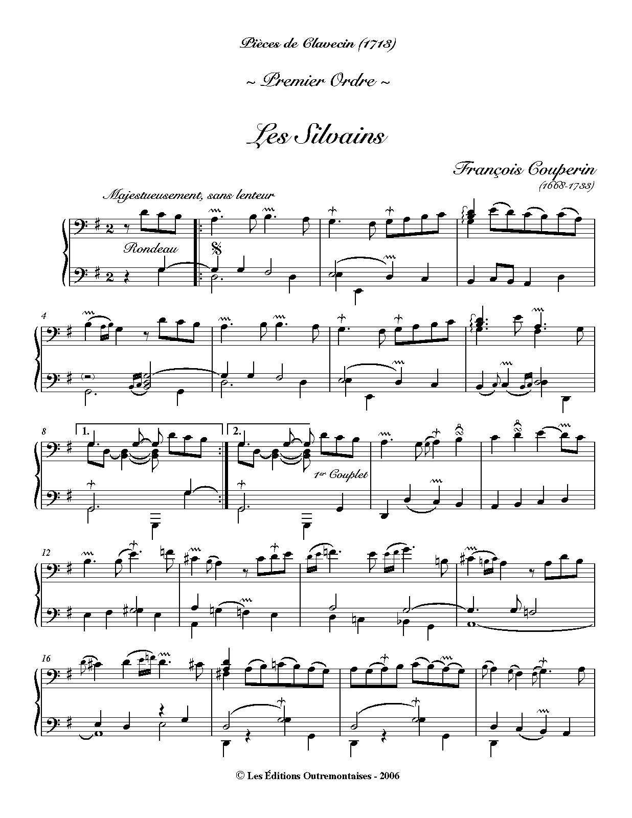 Pièces de clavecin, Livre 1