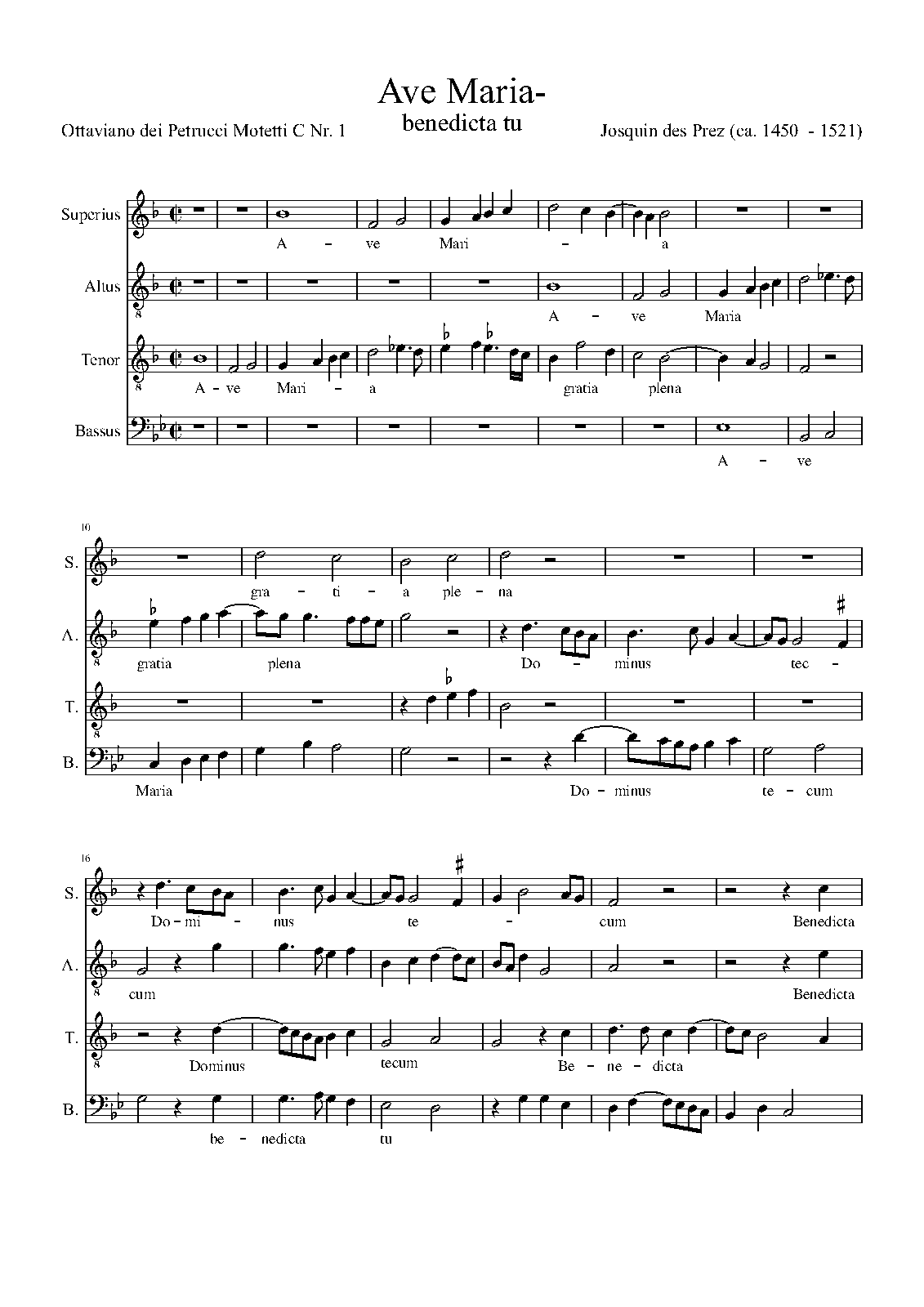 Ave Maria…benedicta tu, NJE 23.4