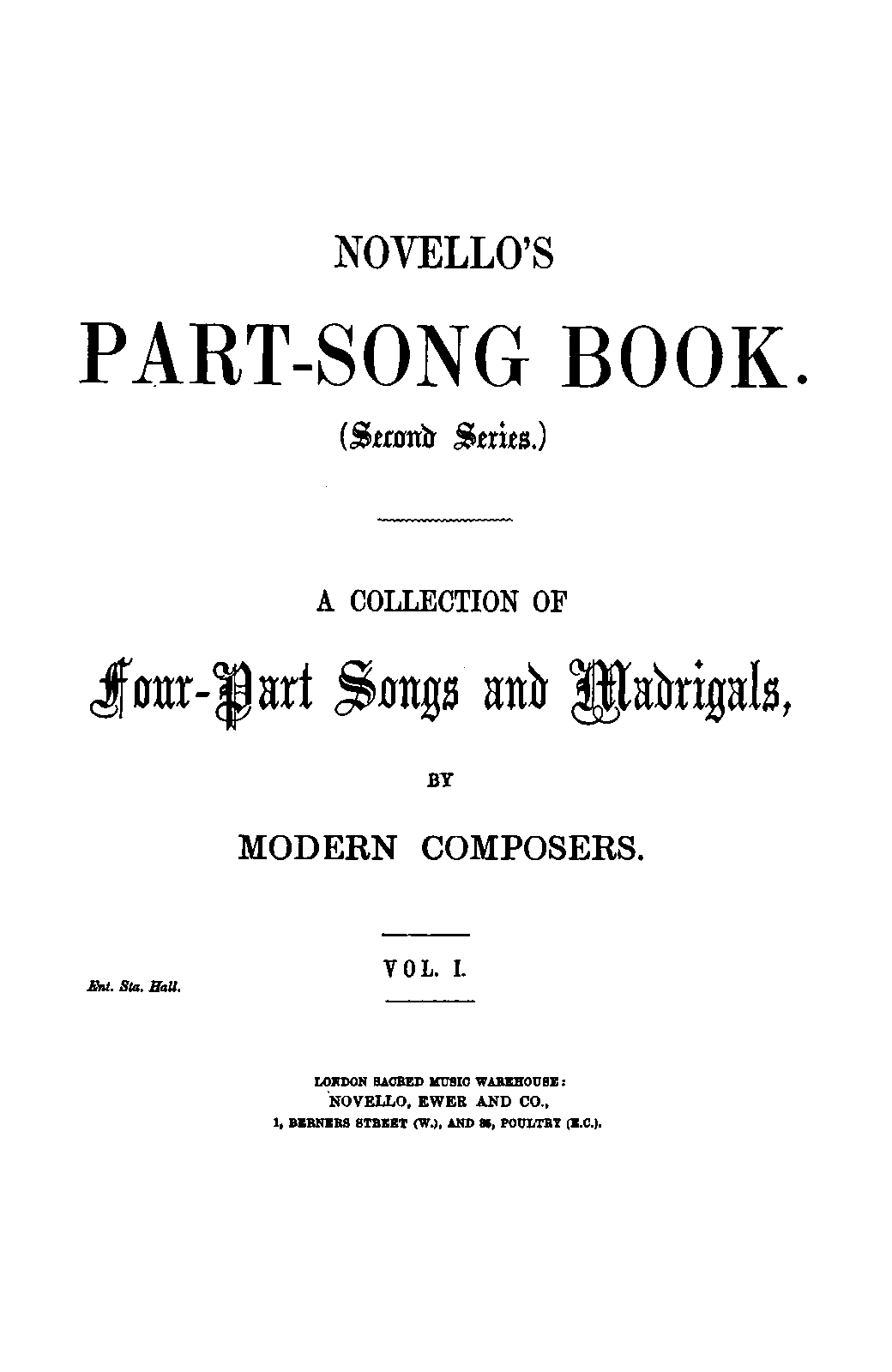 Novello's Part-Song Book