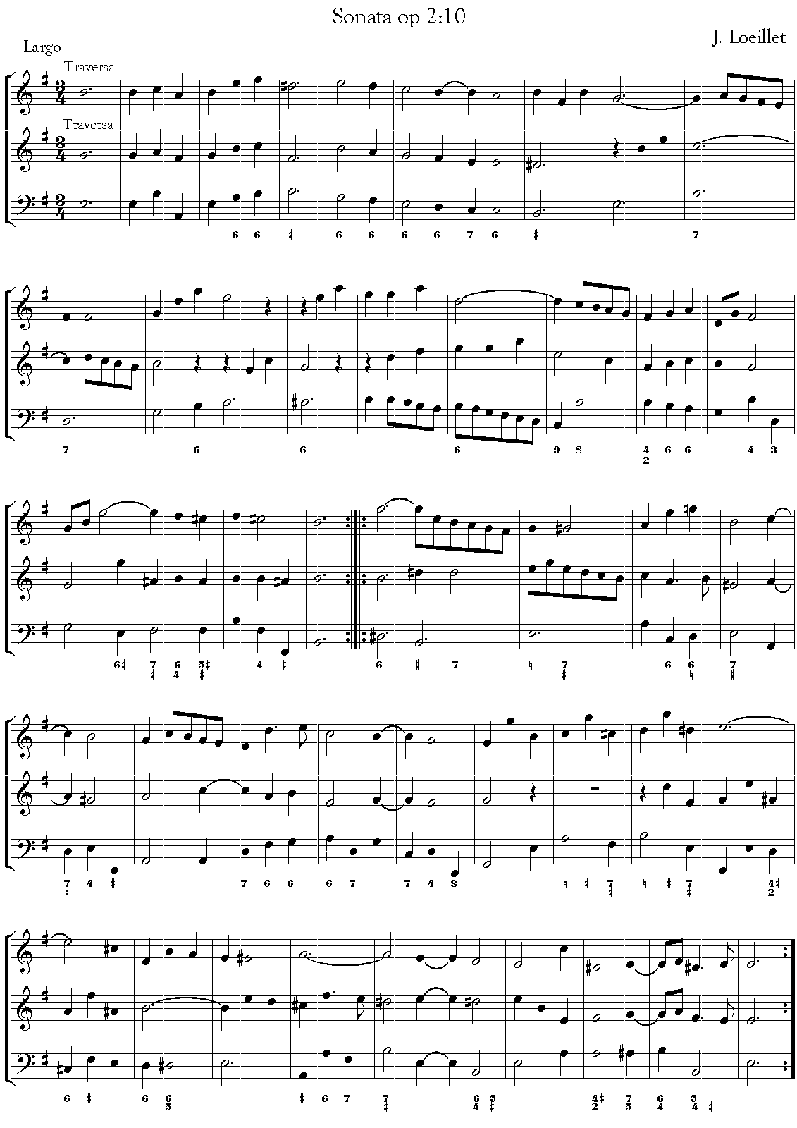 Trio Sonata in E minor, Op.2 No.10