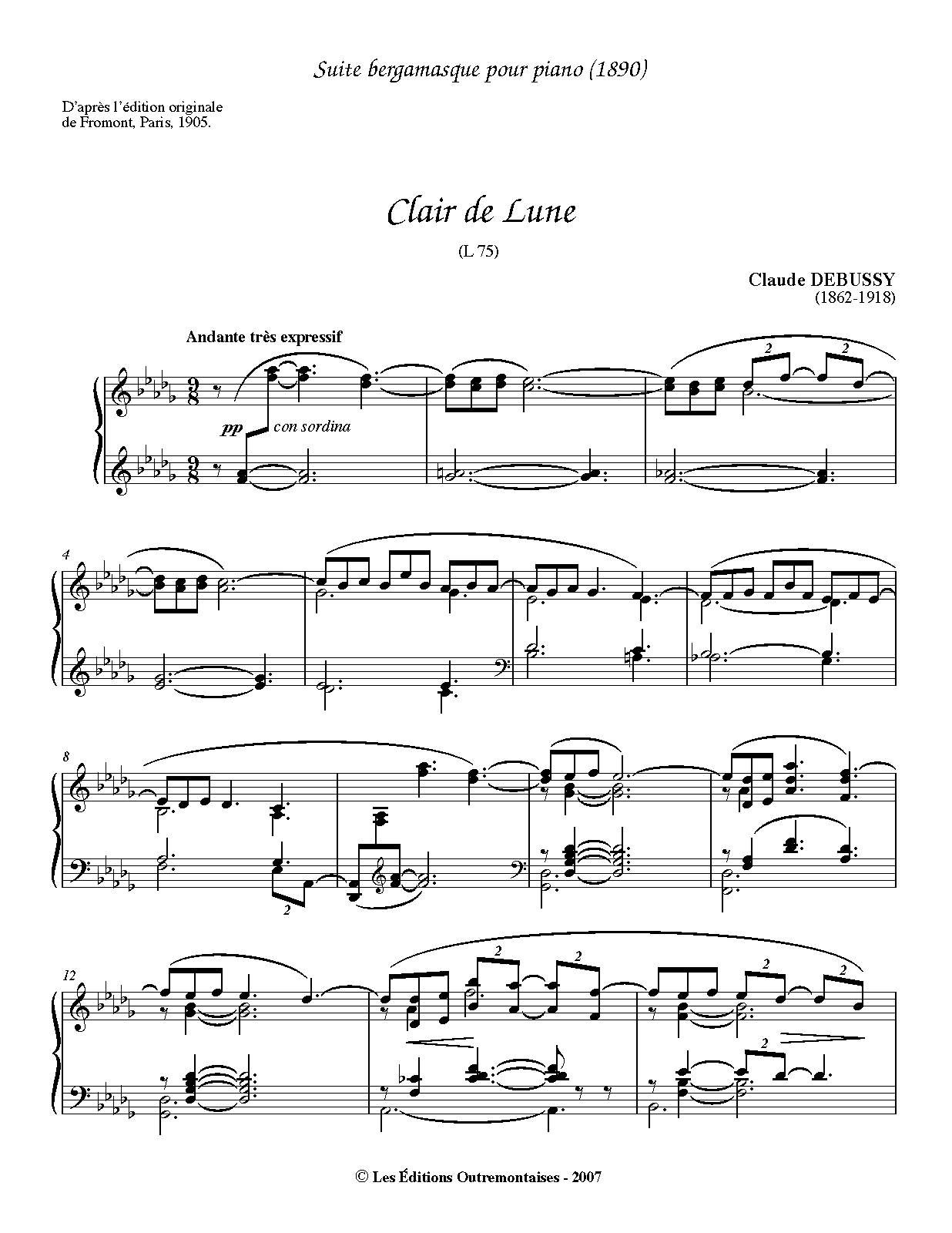 Suite bergamasque, CD 82