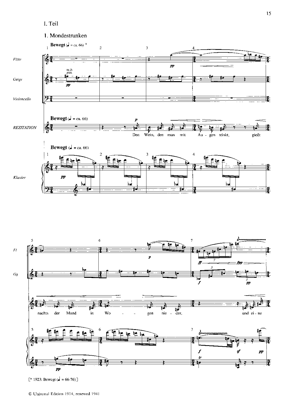 Pierrot lunaire, Op.21