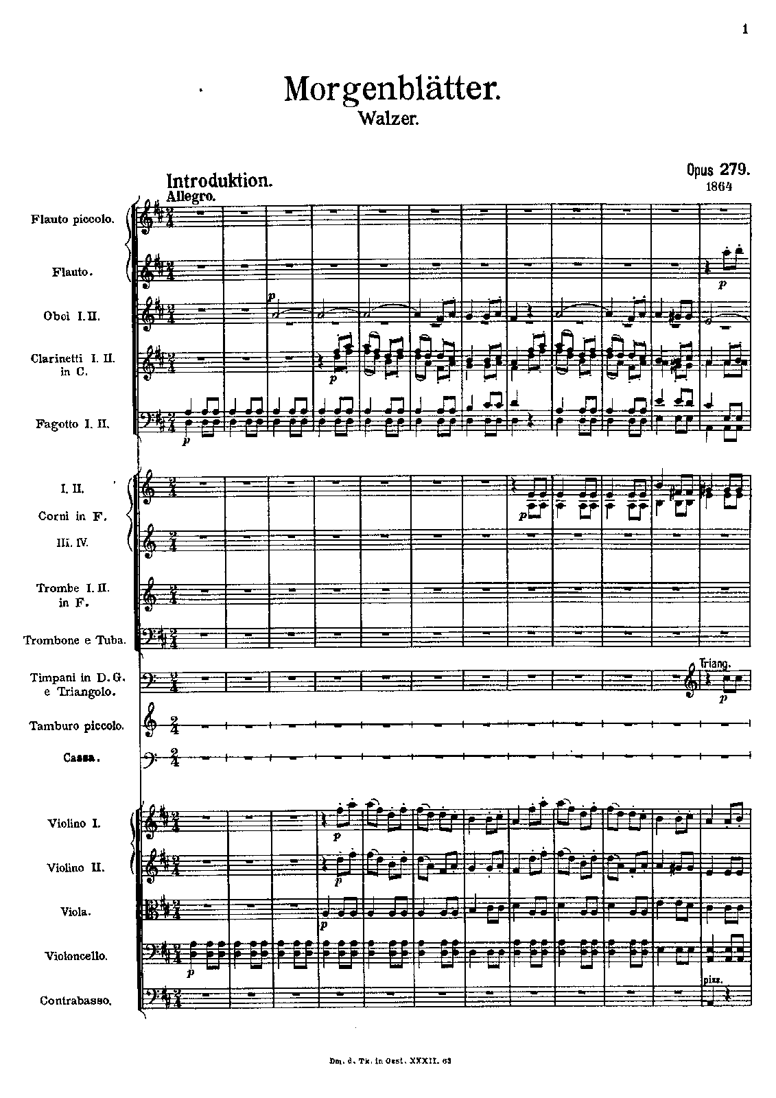 Morgenblätter, Op.279