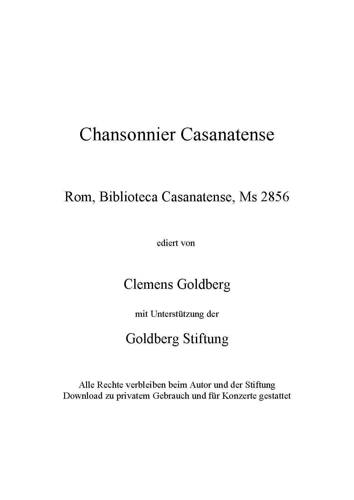 Casanatense Chansonnier