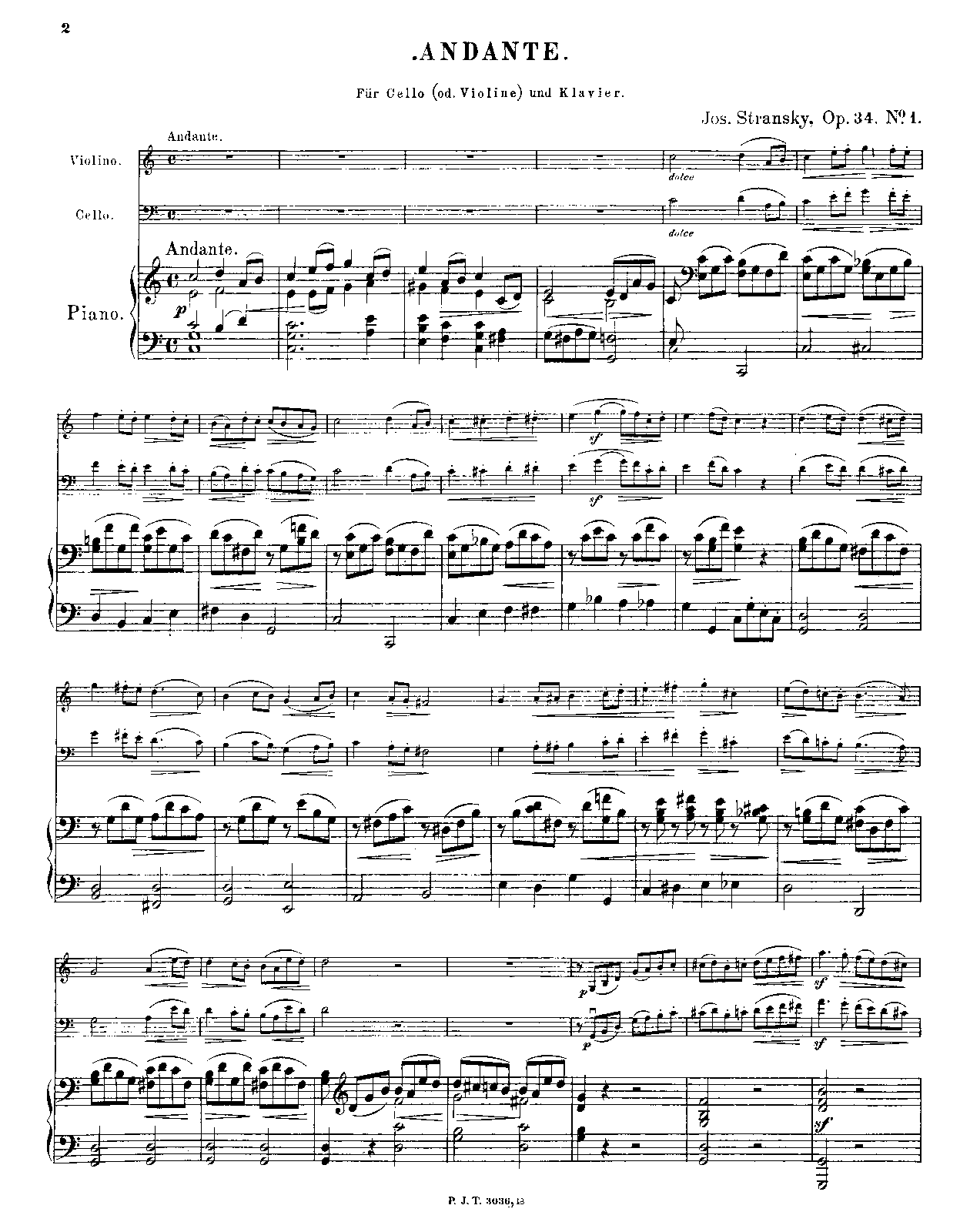 2 Andantes, Op.34