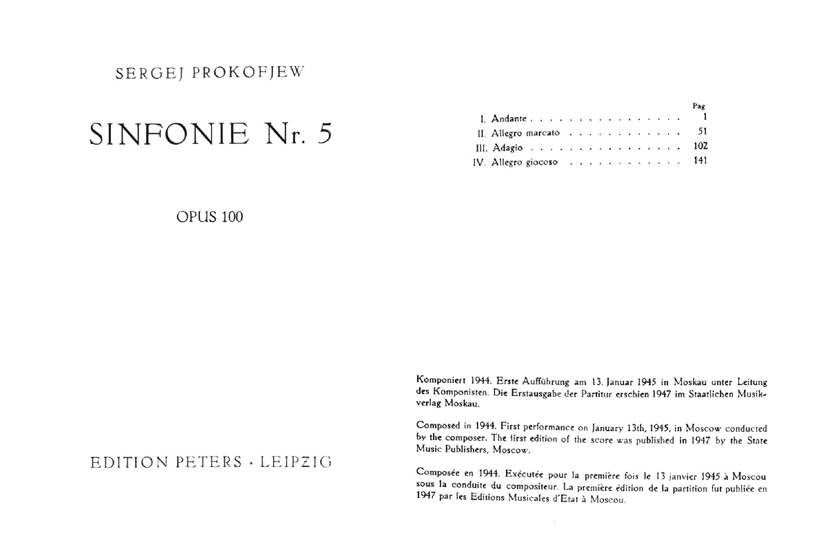 Symphony No.5, Op.100