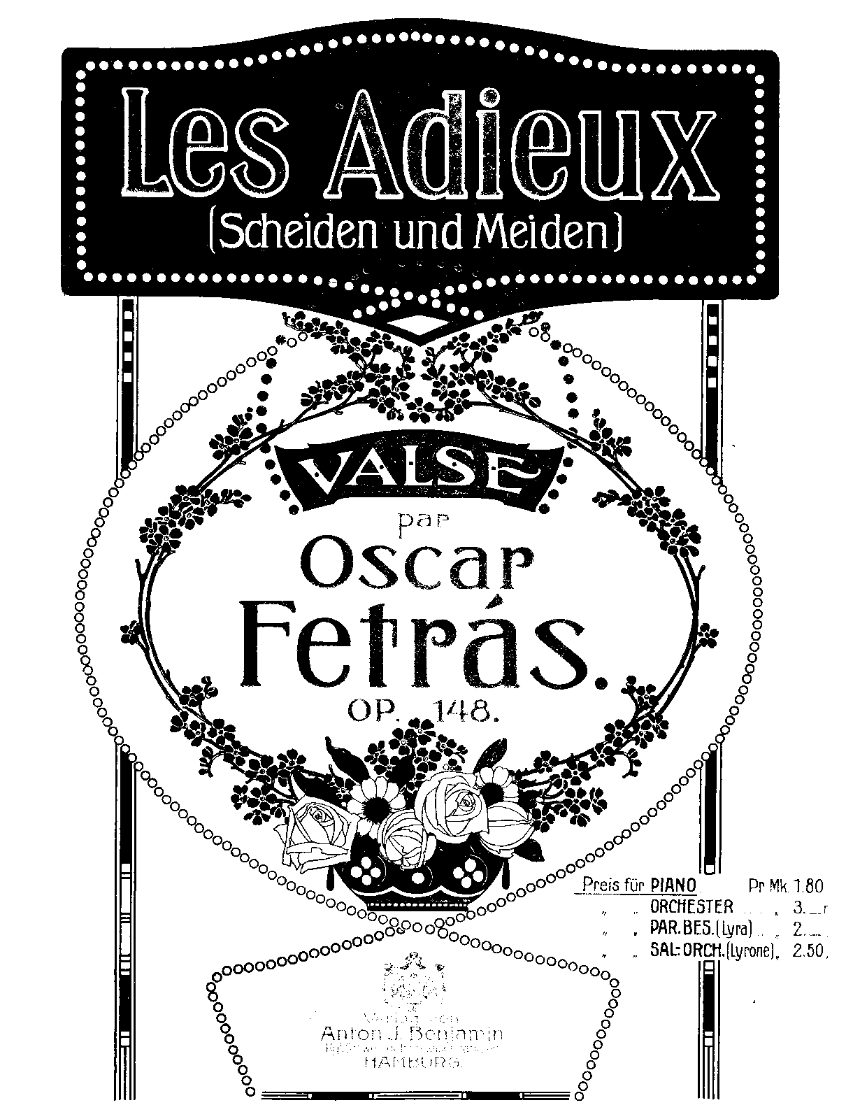 Les adieux, Op.148