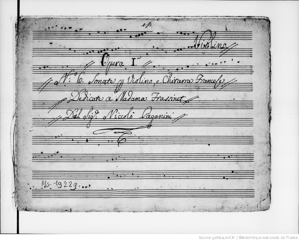 6 Sonatas for Violin and Guitar, Ms 9