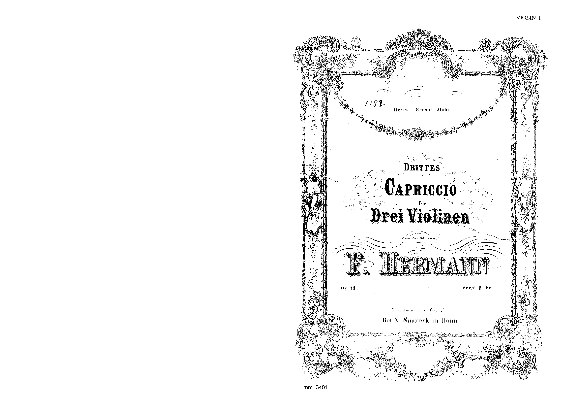Capriccio No.3 for 3 Violins, Op.13