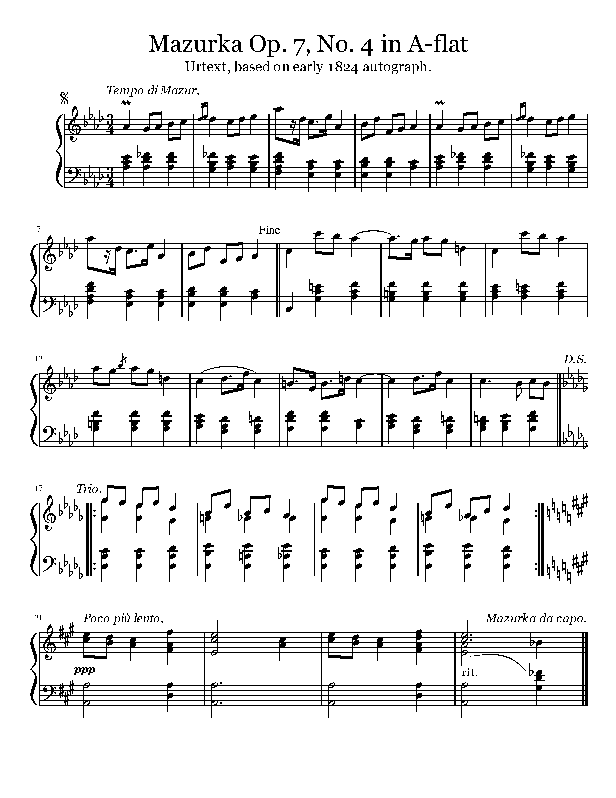 Mazurkas, Op.7