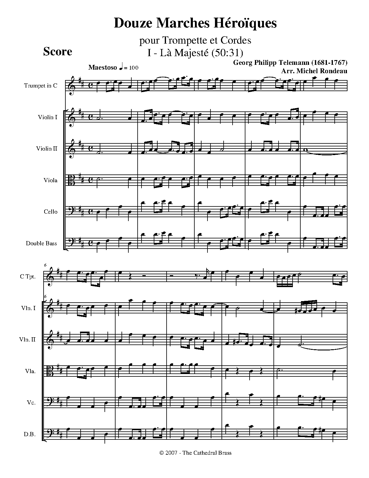 12 Marches héroiques 'Heldenmusik', TWV 50:31-42