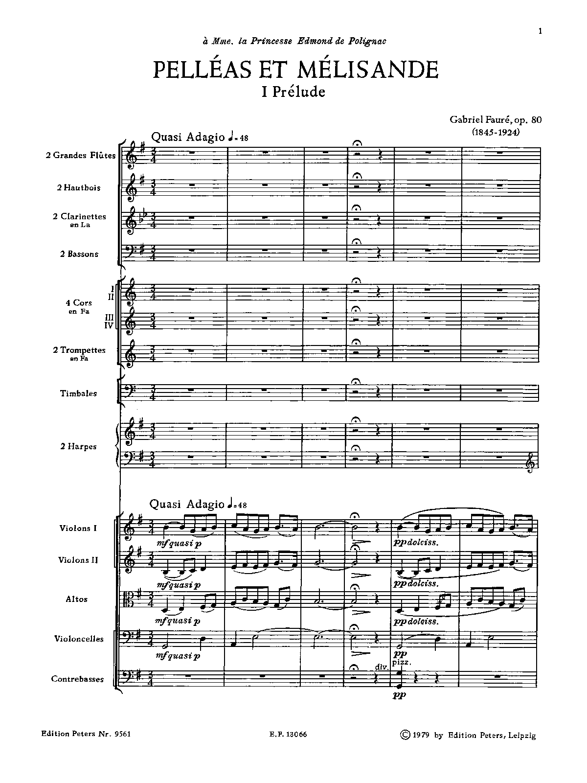 Pelléas et Mélisande, Op.80