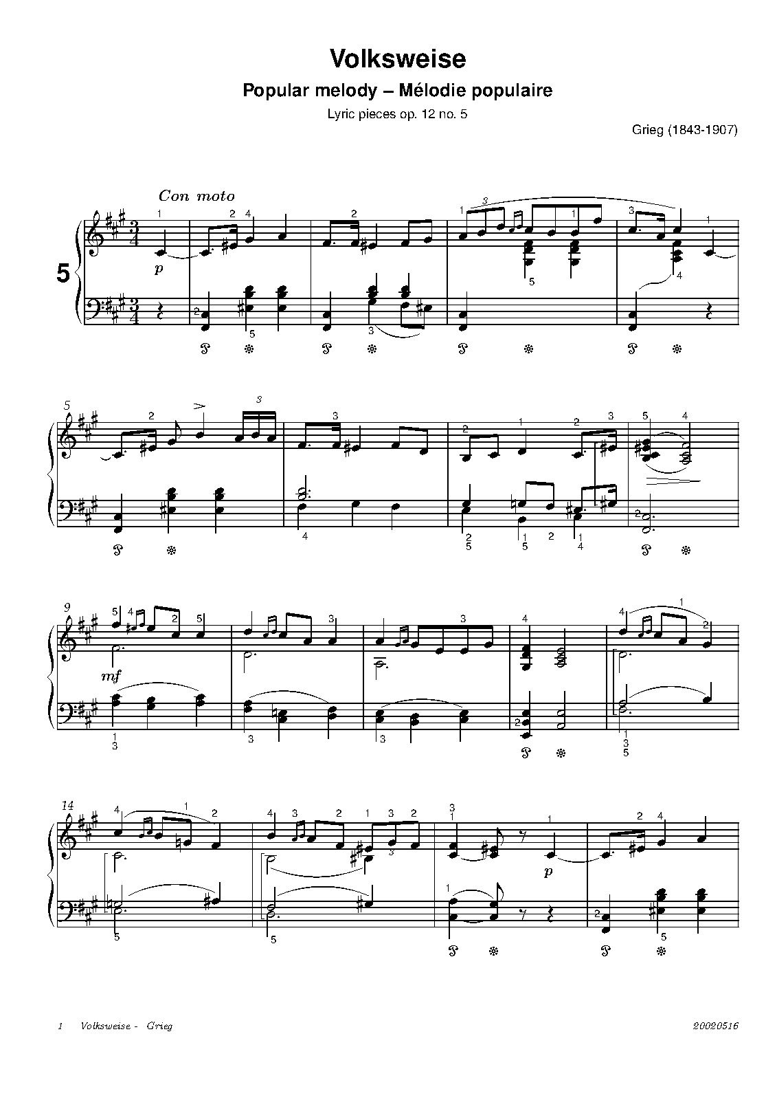 Lyric Pieces, Op.12