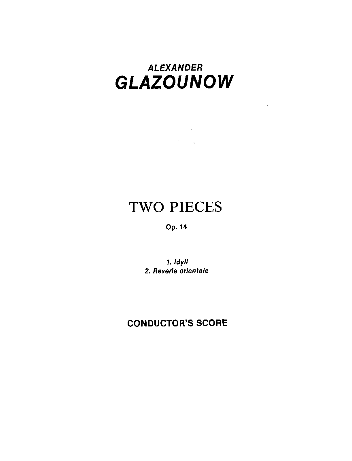 2 Pieces for Orchestra, Op.14