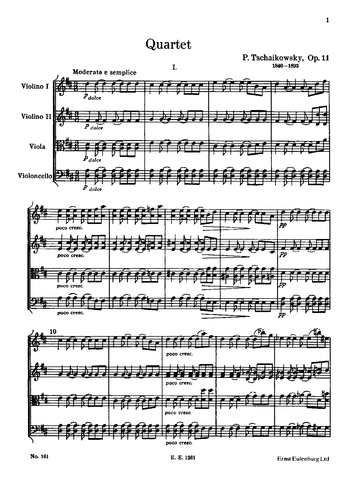 String Quartet No.1, Op.11