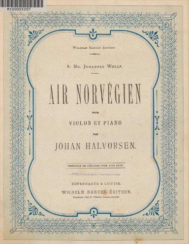 Air norvégien, Op.7