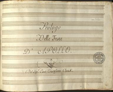 Le feste d'Apollo, Wq.38