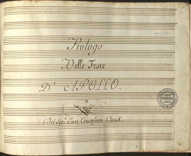Le feste d'Apollo, Wq.38