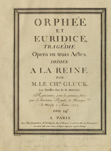 Orphée et Eurydice, Wq.41