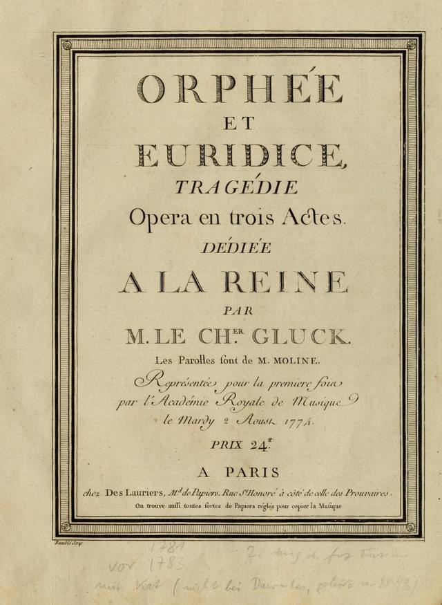 Orphée et Eurydice, Wq.41