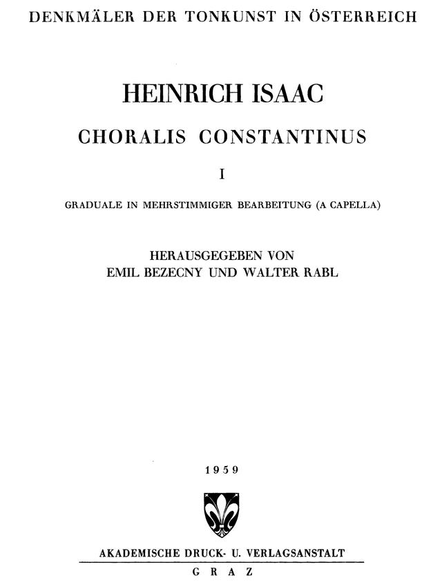 Choralis Constantinus I