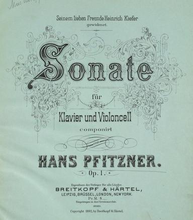 Cello Sonata, Op.1