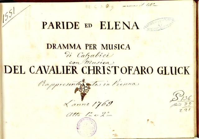 Paride ed Elena, Wq.39