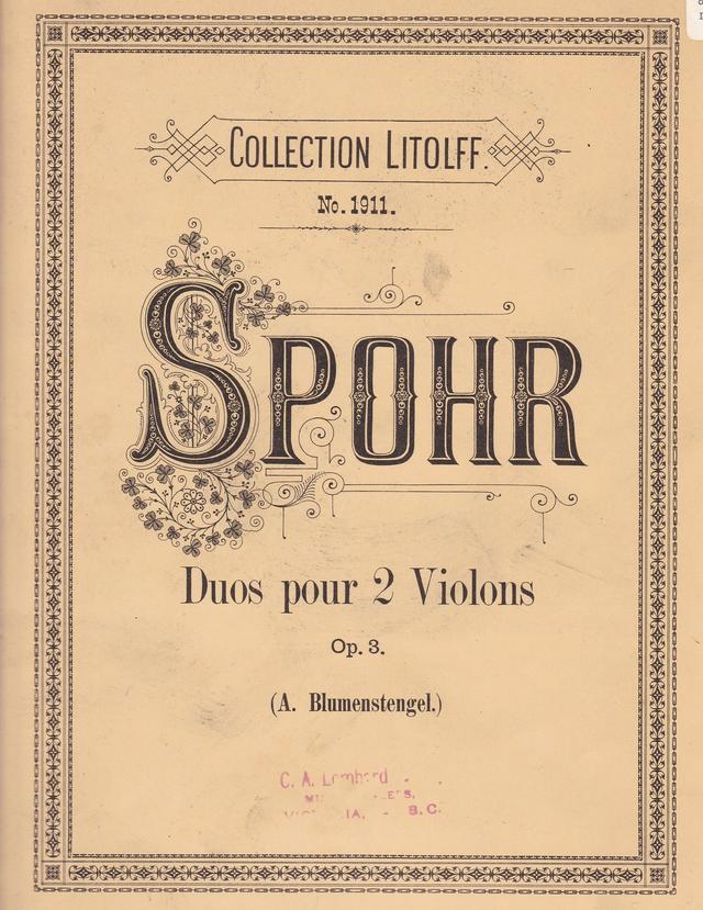 3 Duos for 2 Violins, Op.3